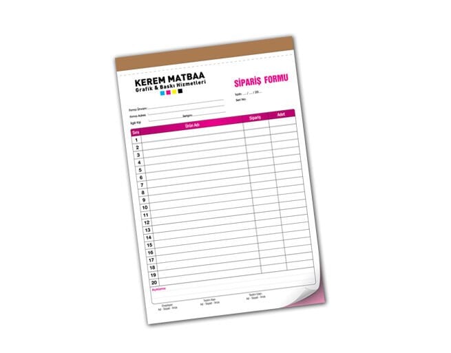 Sipariş formu