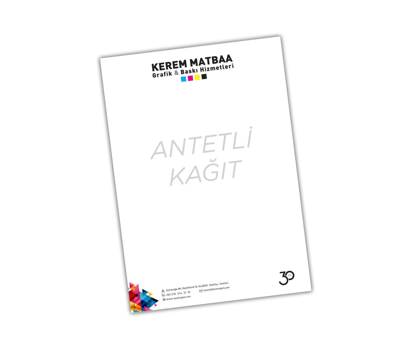 Antetli Kağıt A4 (21 x 29.7 cm)