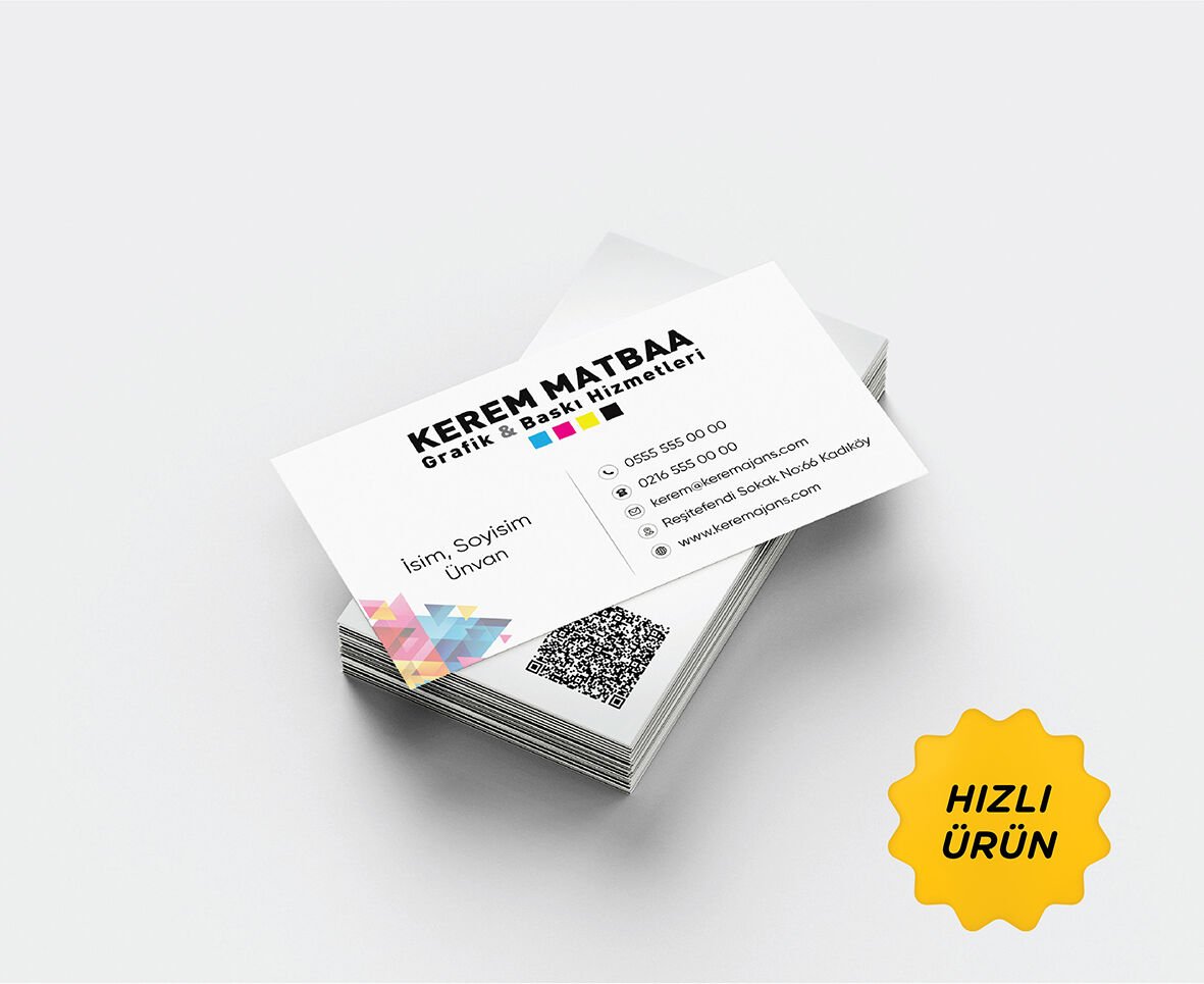 Hızlı Baskı Kartvizit (Mat Selefonlu)