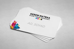 Kabartma Laklı, Oval Kesimli Kartvizit